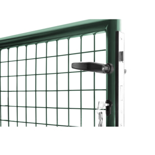 Portillon acier vert 125x100cm