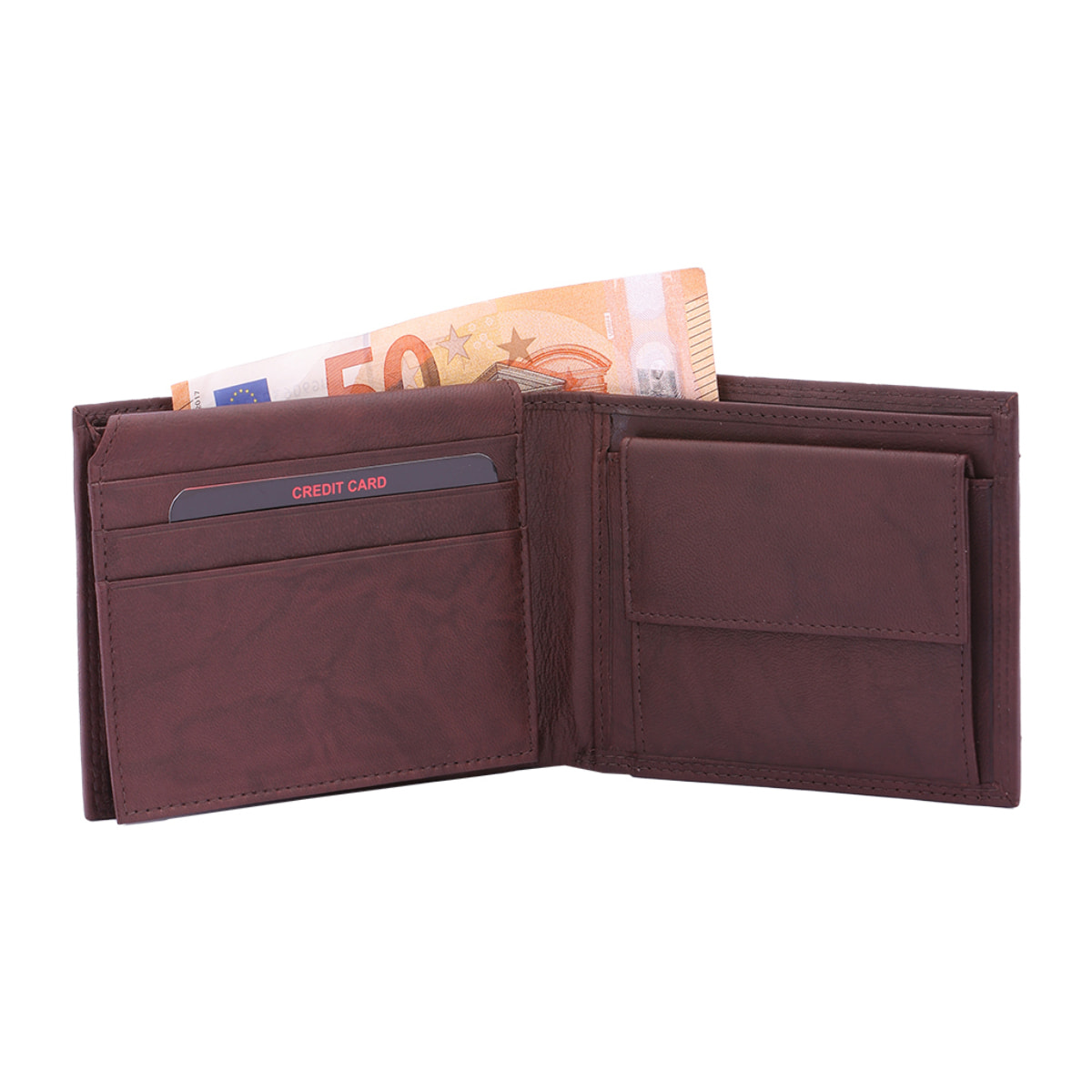 Portafoglio  da uomo In Vera pelle Made in Italy 9,5x12x2,5 cm