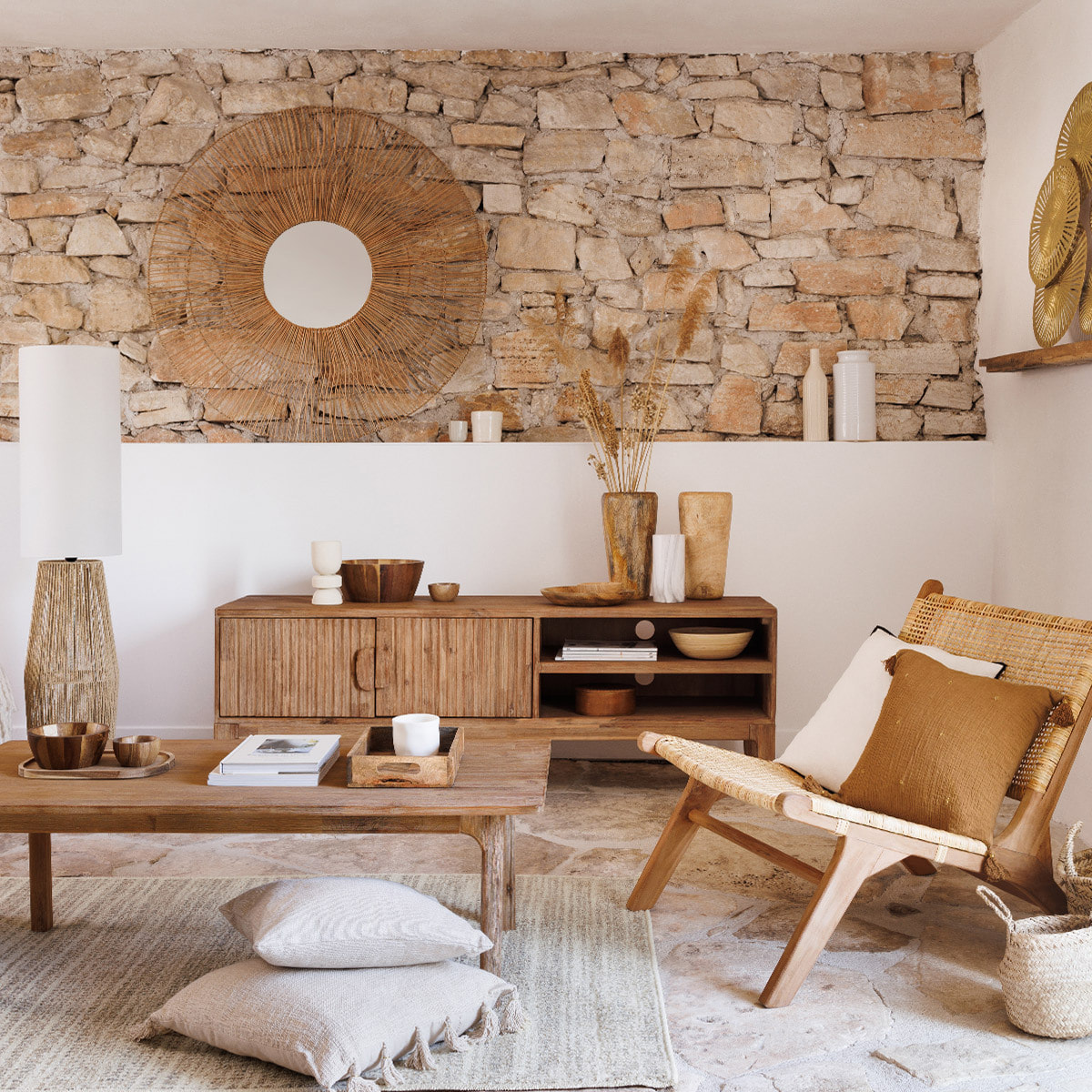 Meuble TV "Sabor" acacia 55x160cm