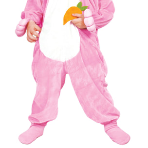 Costume Travestimento Coniglietta Rosa Tutina Bambina