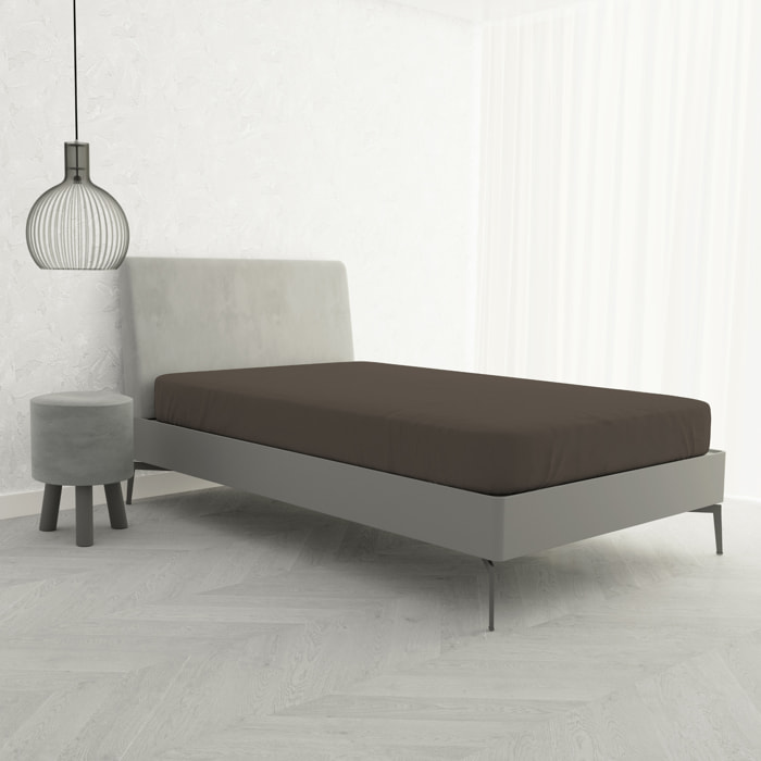 LENZUOLO SOTTO CON ANGOLI MAX COLOR, 100% COTONE MADE IN ITALY - PIAZZA E MEZZA FRANCESE