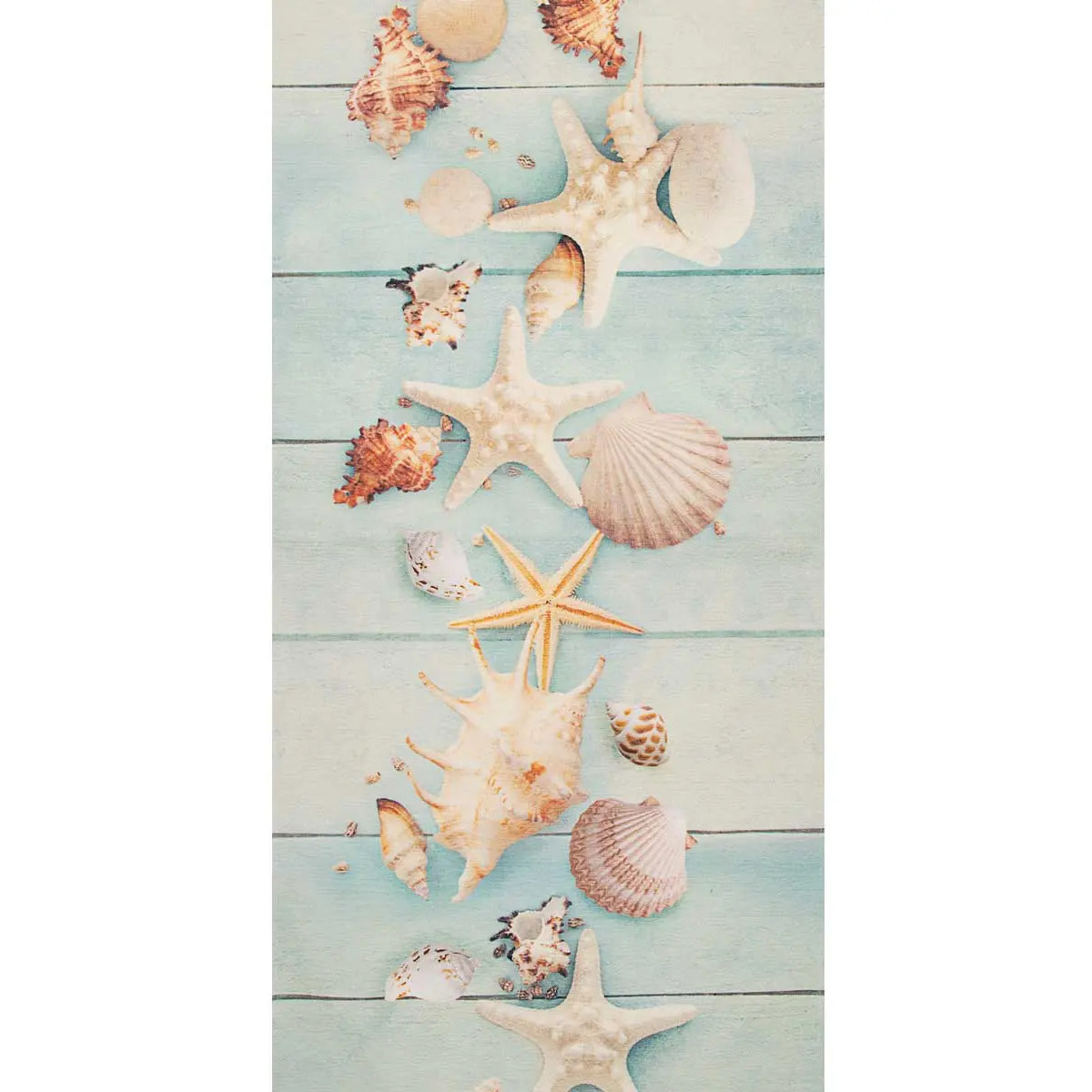 Passatoia lavabile in lavatrice cucina bagno ingresso multiuso, disegno spiaggia stile nautico