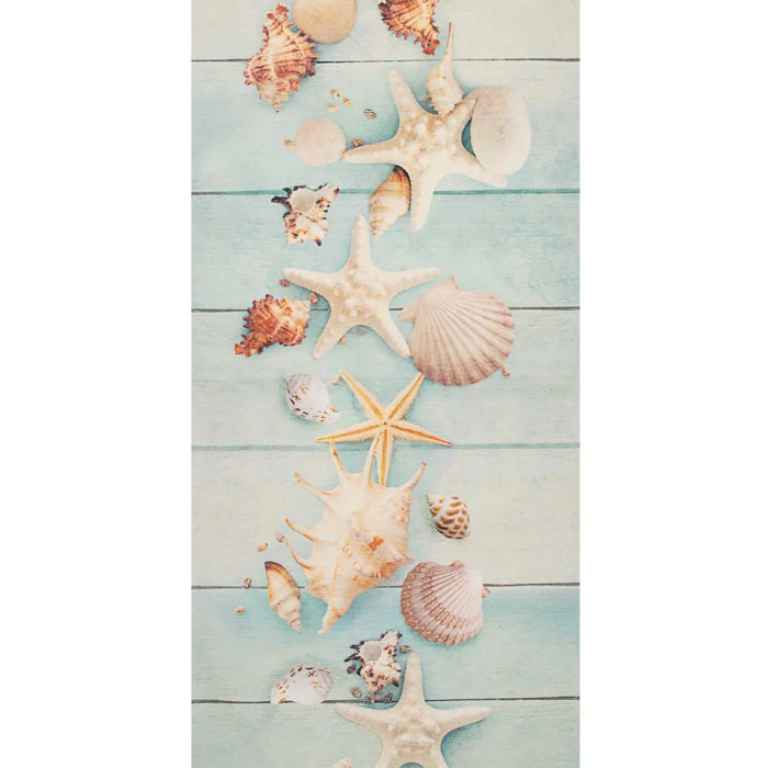 Passatoia lavabile in lavatrice cucina bagno ingresso multiuso, disegno spiaggia stile nautico