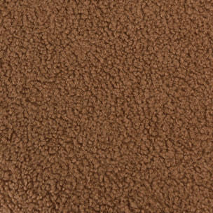 AGATHE - Pouf rond en tissu terracotta D44cm