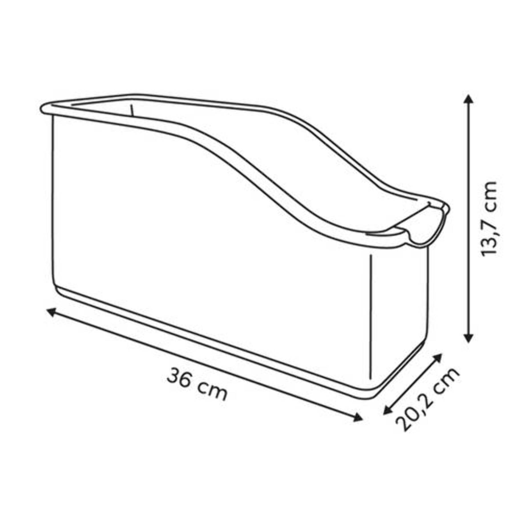 Organiseur sous-évier rectangulaire Essentiels petit format blanc