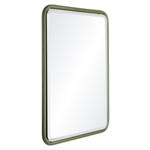 HELENA - Miroir rectangulaire angles arrondis en métal vert