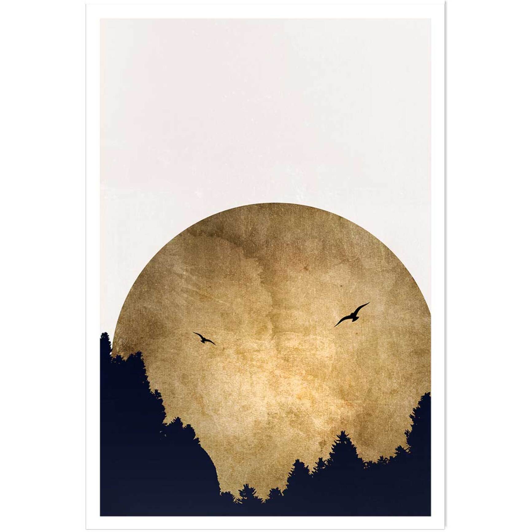 Poster crepuscule doré Affiche seule