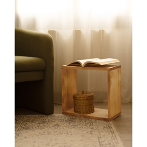 Estanteria de madera maciza en tono roble medio Alto: 38 Largo: 40 Ancho: 20