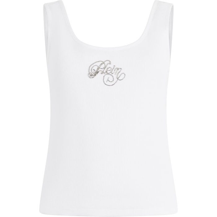 PHILIPP PLEIN Open Back Tank Top Signature