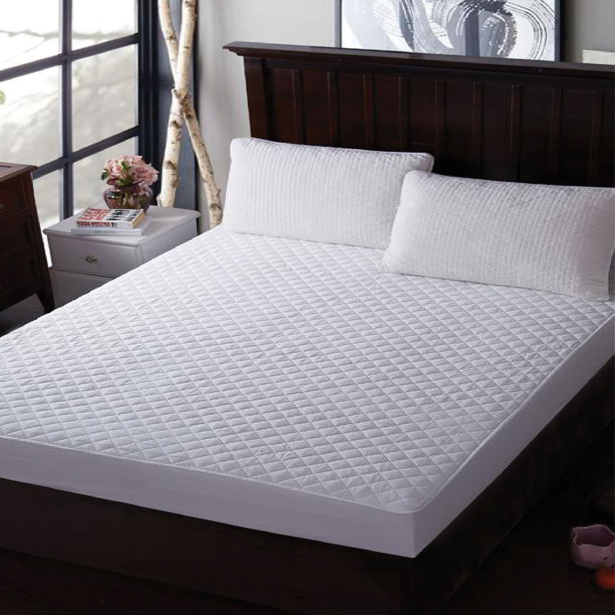 Naturals - Protector funda de Almohada - Acolchado - Impermeable - Naturals