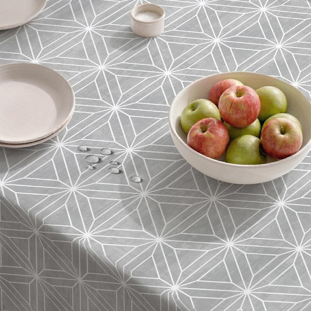 Nappe anti-taches Alston Gris - 100% coton -