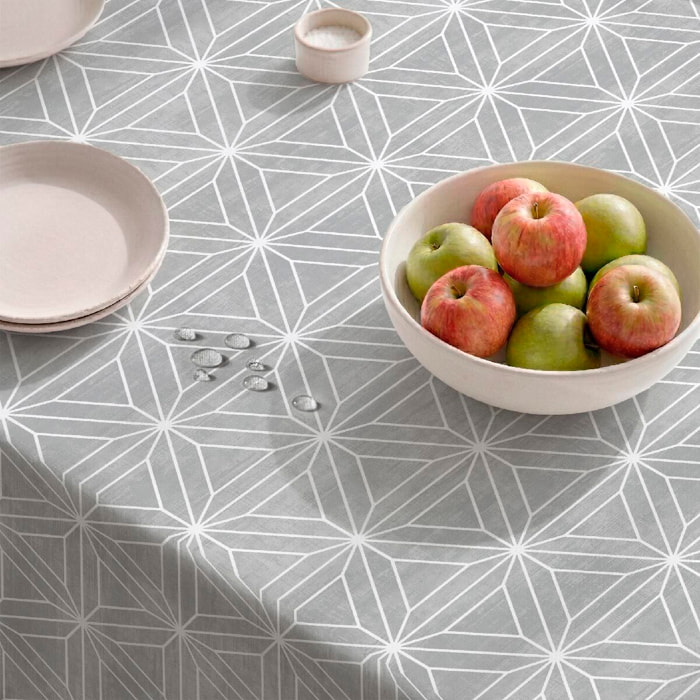 Nappe anti-taches Alston Gris - 100% coton -