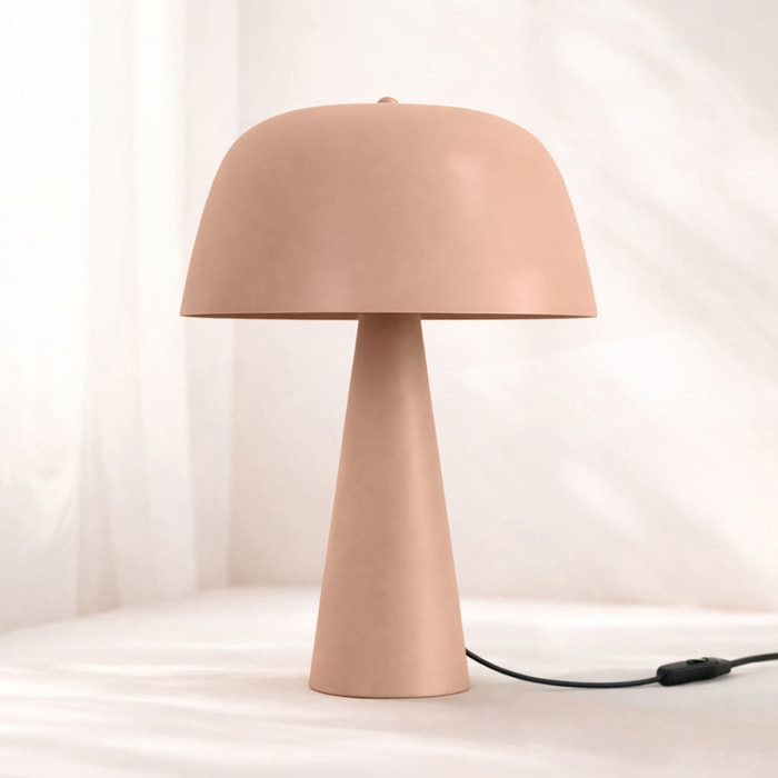 Lampe en métal mat rose KALYSTA