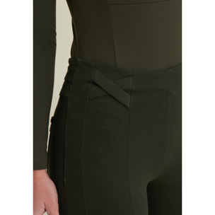 Pantaloni super skinny vita alta bande incrociate