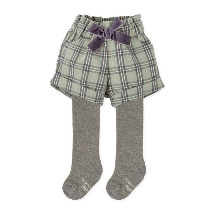 SHORT CUADROS CON LEOTARDOS GRIS - Gris