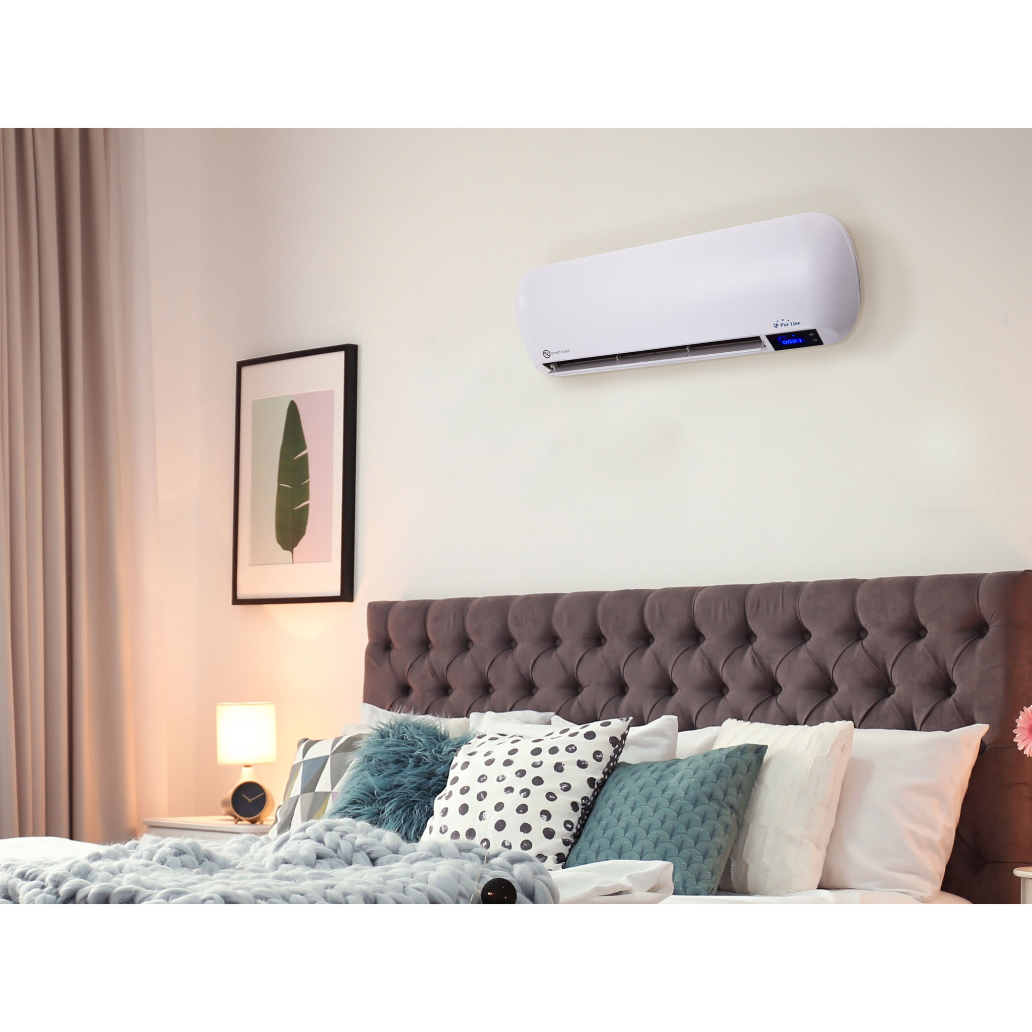 Chauffage split céramique 2000 W avec télécommande et minuterie