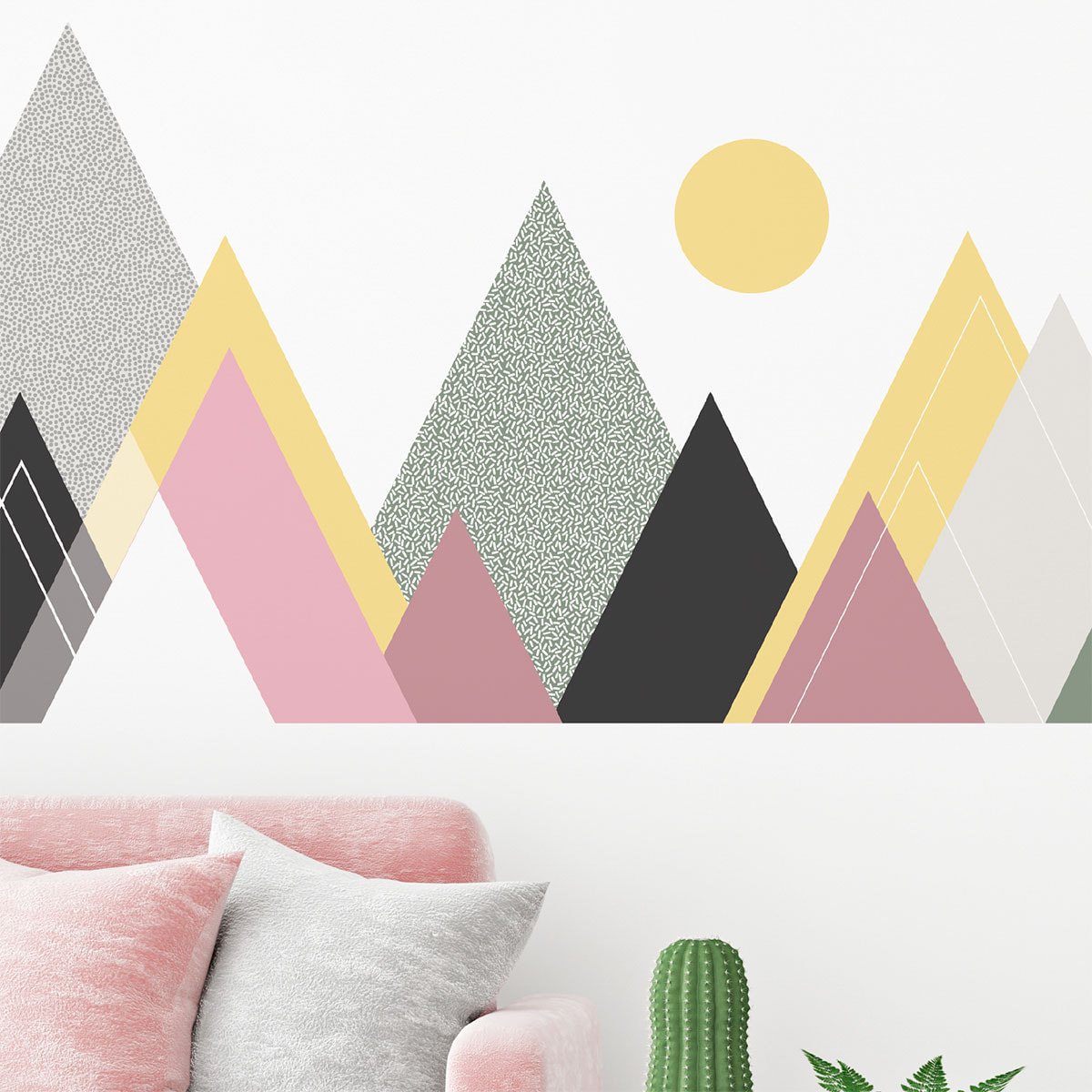 Stickers muraux - Décoration chambre salon - Autocollant Sticker mural géant montagnes scandinaves VOGIA