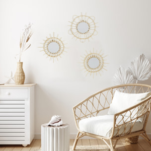 Miroir Rotin X3 28cm
