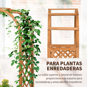 Jardinera Enrejado con Arco para Trepadoras Decoración en Jardín 83x36x152 cm