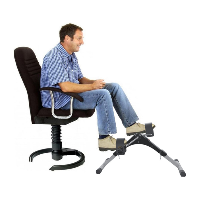 Pedaliera Riabilitazione Mini Cyclette Dispositivo Pieghevole Per Anziani Pedali Antiscivolo Display LCD Esercizio Fitness Da Tavolo Scrivania