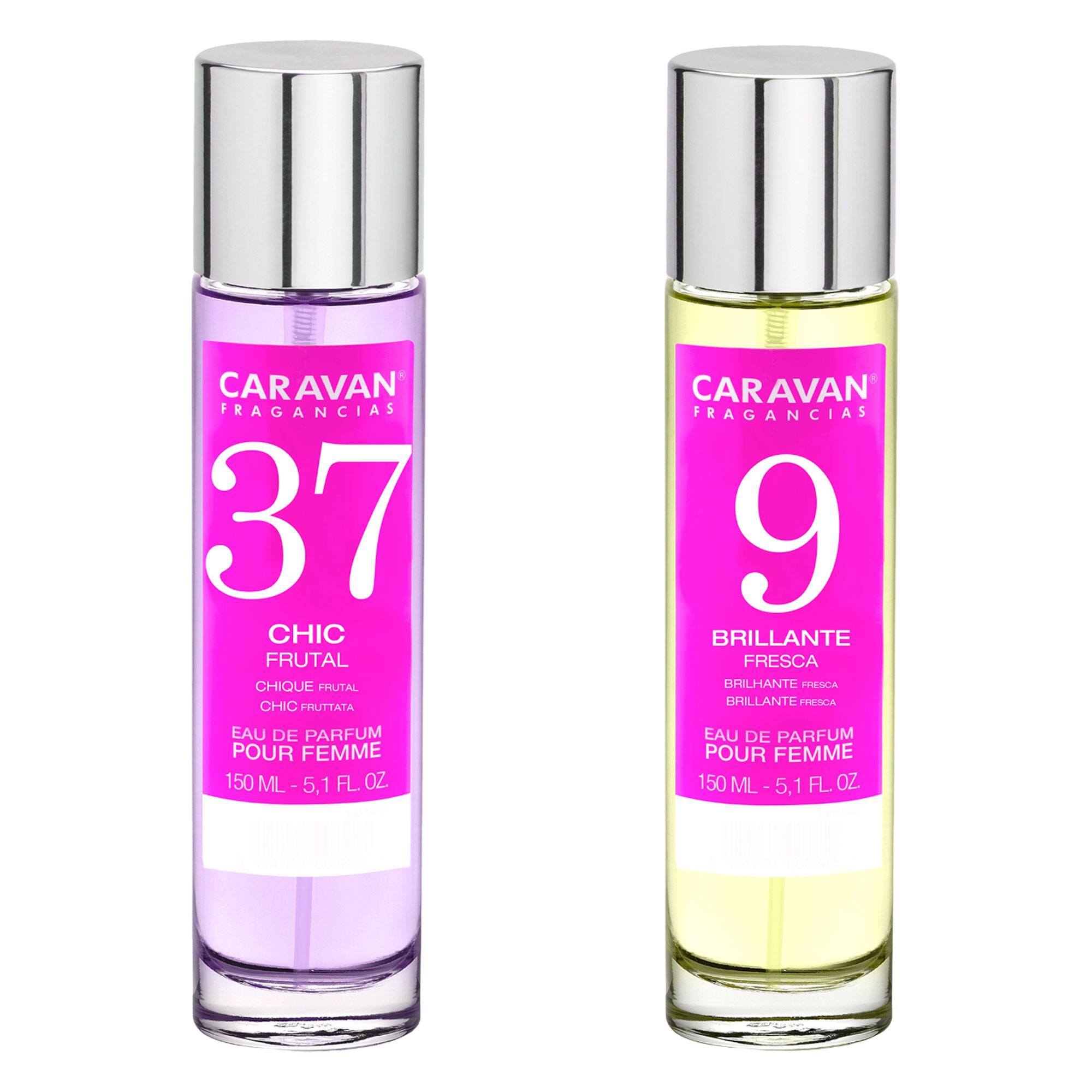 Caravan fragancias - caja de regalo con 2 perfumes: nº37 y nº9 de 150 ml, para mujer
