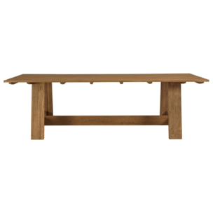 COLINE - Table à manger de jardin 250x100cm en bois de teck recyclé