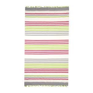 Telo Mare Fouta Modello Kenya Con Pon Pon