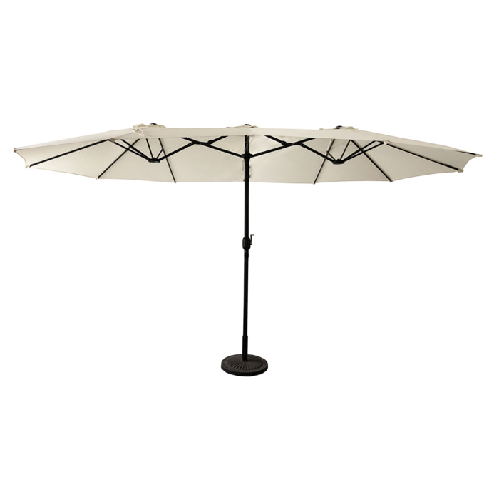 Parasol double LINAI ovale - Beige