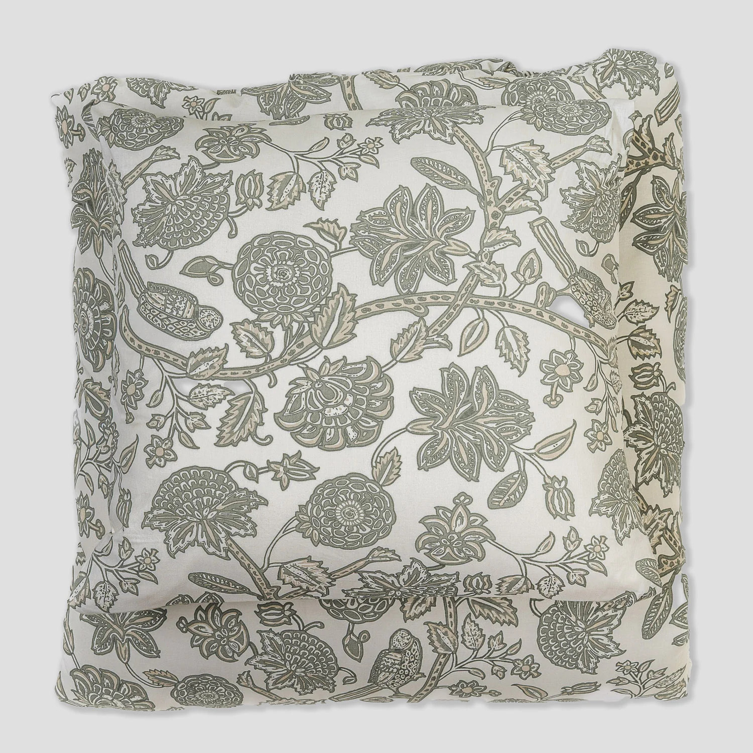 Copripiumino in cotone enelia verde secco – taupe
