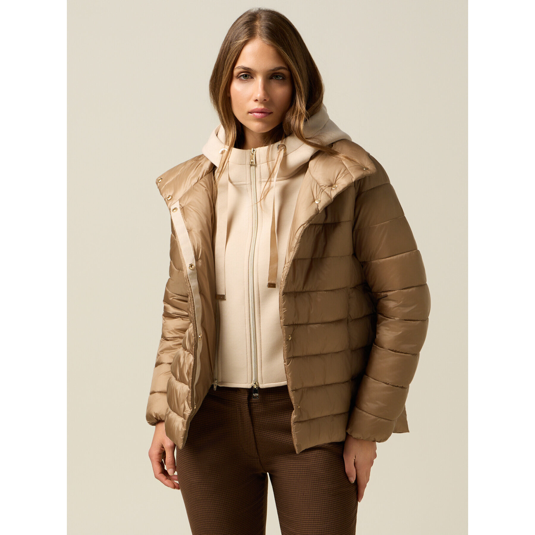 Oltre - Piumino combinato - Beige