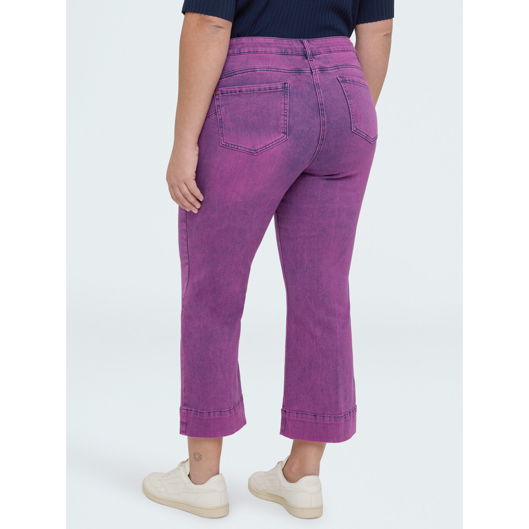 Fiorella Rubino - Jeans Kick Flare lavaggio viola délavé - Viola