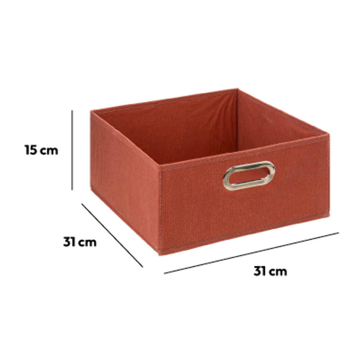 Panier velours 31x15cm "Mix N' Modul" terre de sienne