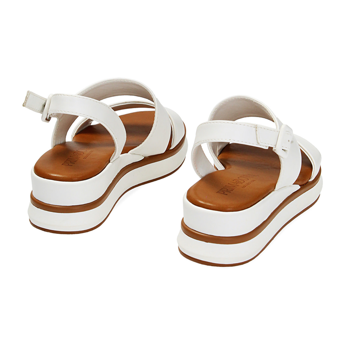 Zeppe bianche, platform 4,4 cm