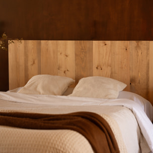 Cabecero de madera maciza en tono roble medio de varias medidas