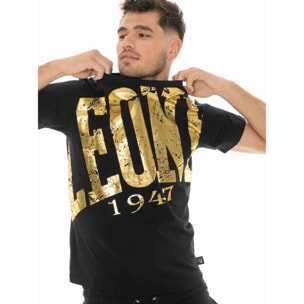 Camiseta de hombre Leone 1947 Apparel con logo vintage maxi. Estilo atrevido.