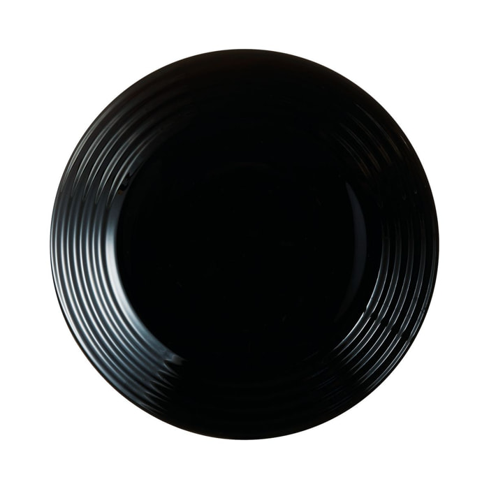 6 platos de postre negros 19 cm Harena - Luminarc