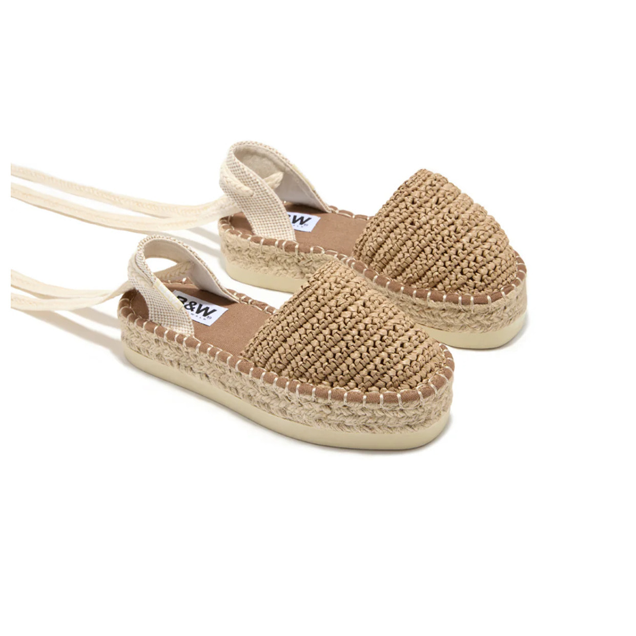 B&W Break&Walk - Sandali estivi in juta con zeppa per donna e bambina