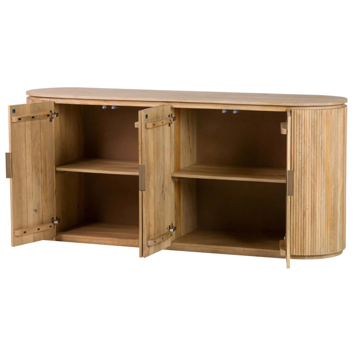 Aparador Madera Mango Marron Myra 180x45x80 Cm