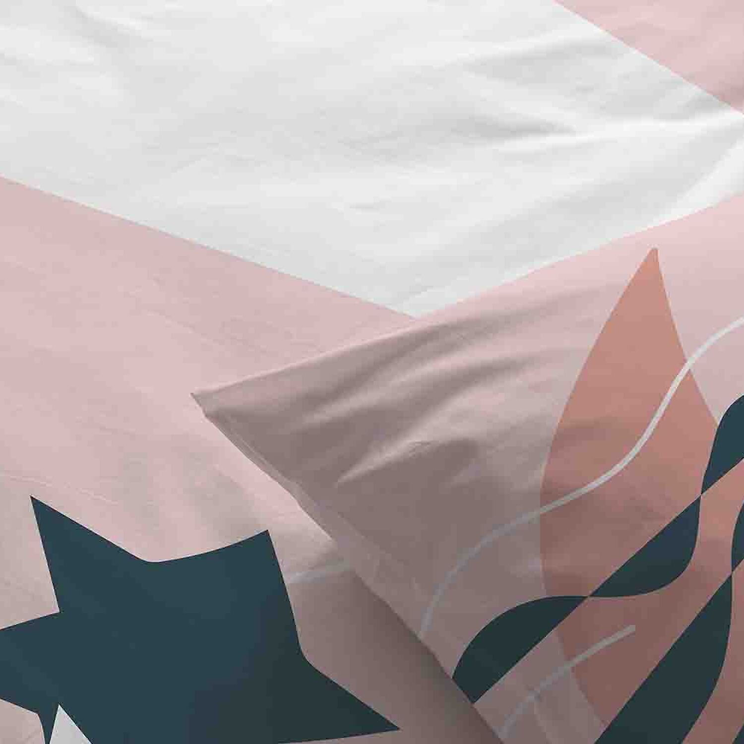 Parure Housse De Couette 3pcs avec Taies oreiller 100% coton 47fils Heol