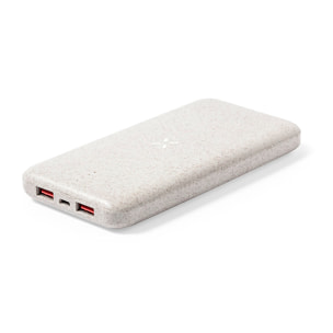 Power Bank natura grano di canna Wireless 10W. 8000 mAh.