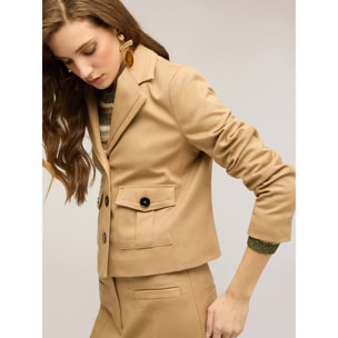 Motivi - Chaqueta de algodón con bolsillos - Beige