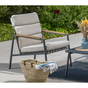 Salon de jardin  en aluminium - 4 places - ARCACHON