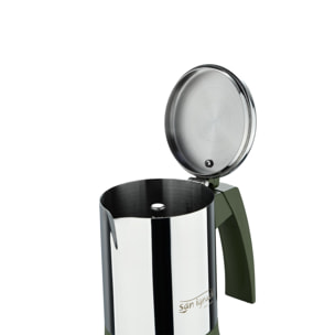 Cafetera italiana 6 tazas acero inoxidable compatible con todo tipo de cocinas expert san ignacio