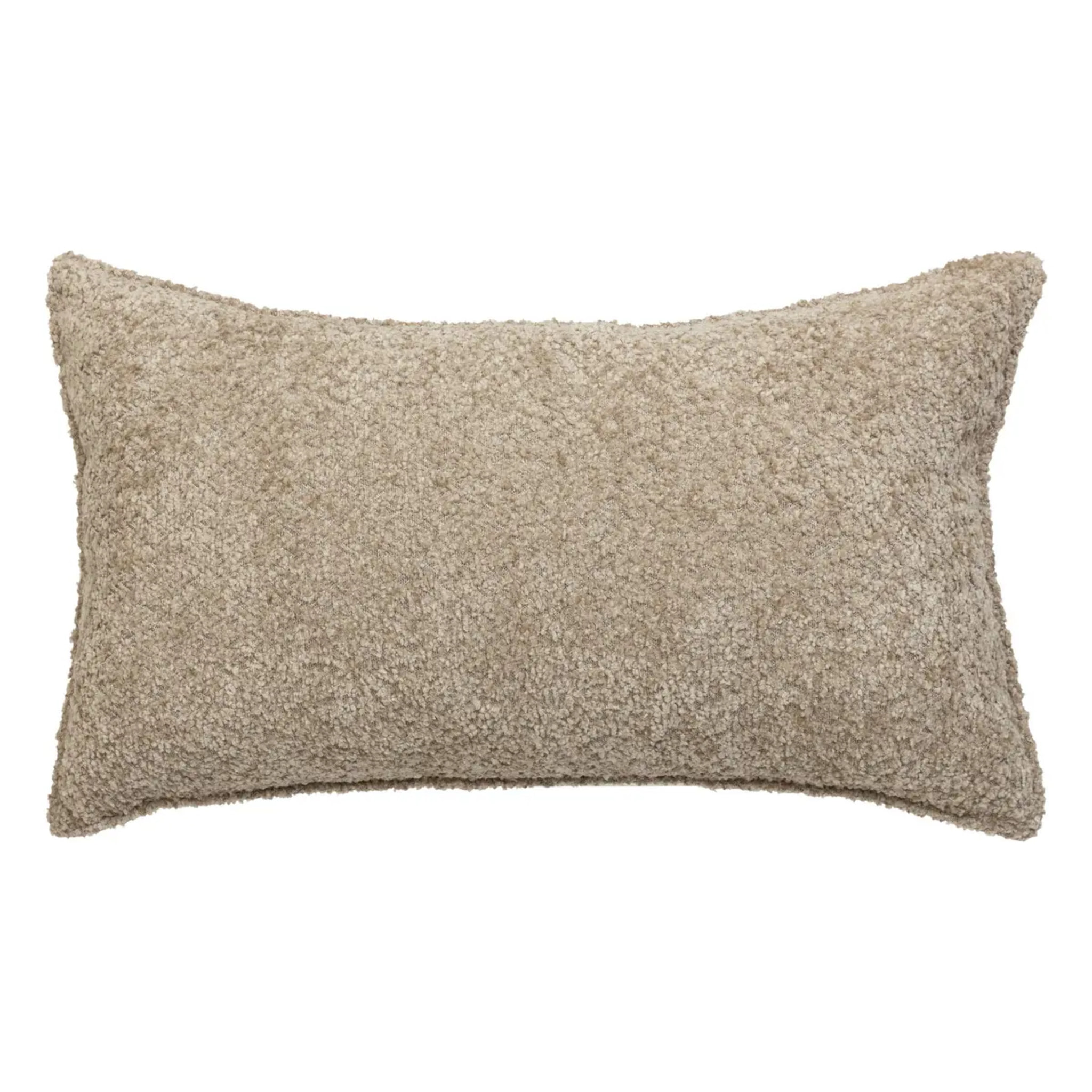 Coussin bouclette Soana beige lin 30x50cm