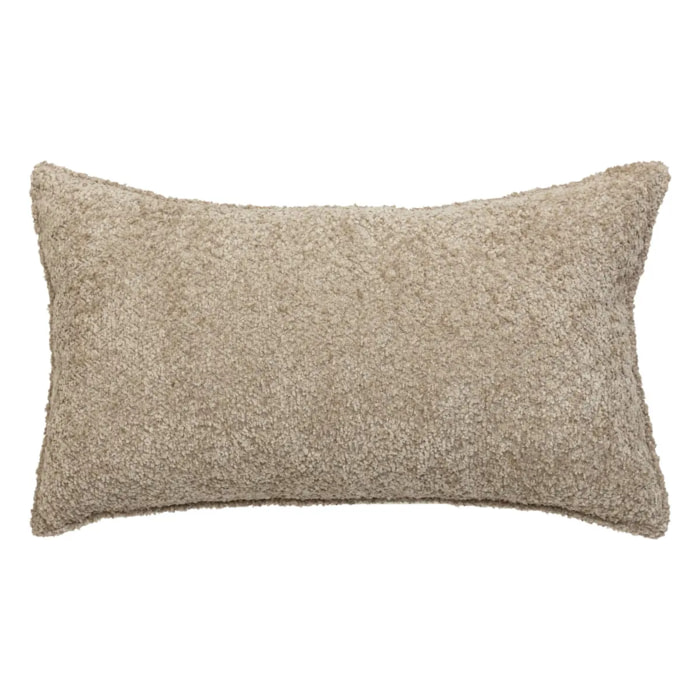 Coussin bouclette Soana beige lin 30x50cm