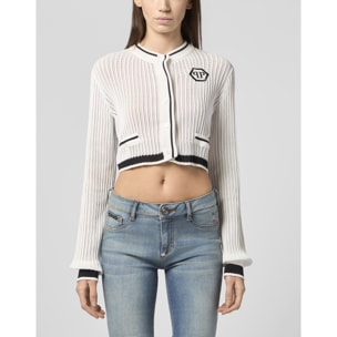 PHILIPP PLEIN Knitted Cardigan Hexagon Hexagon
