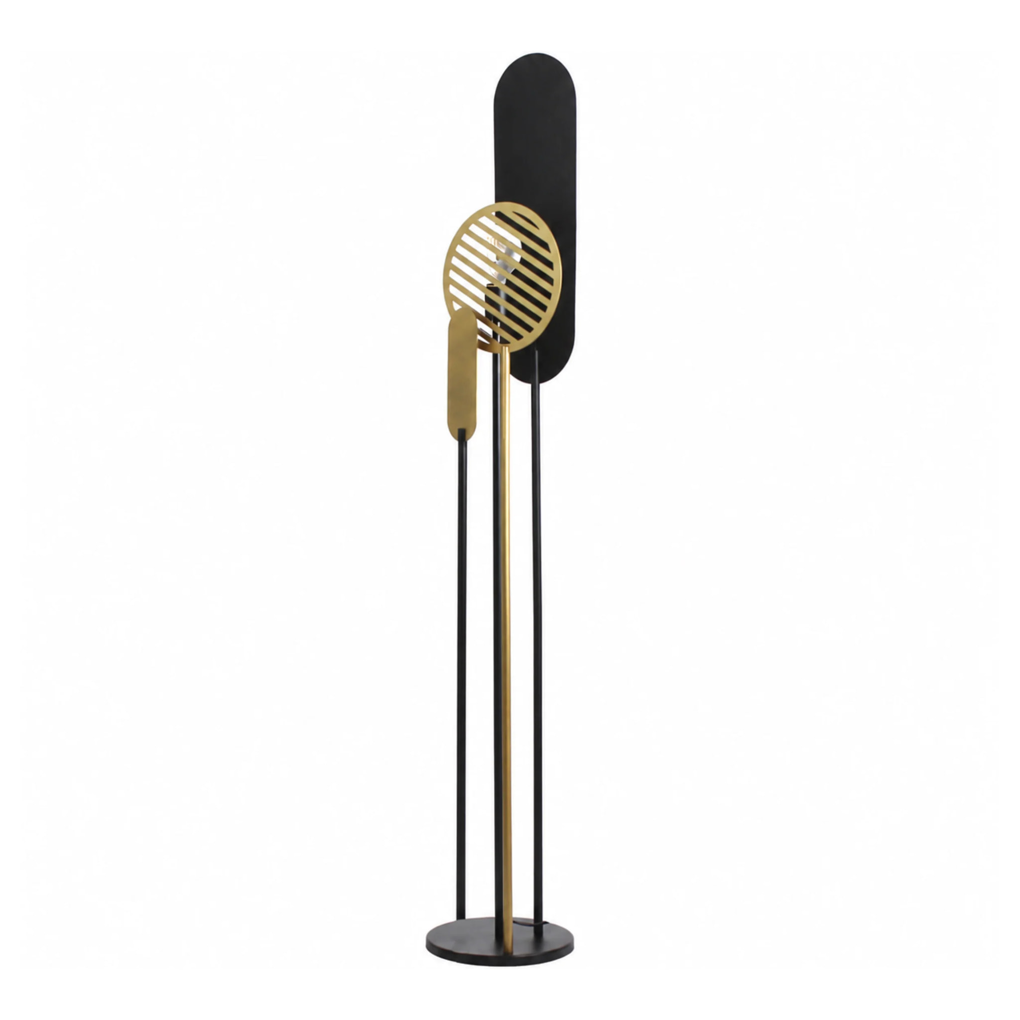 Lampadaire en métal noir et doré H146 cm - Totem