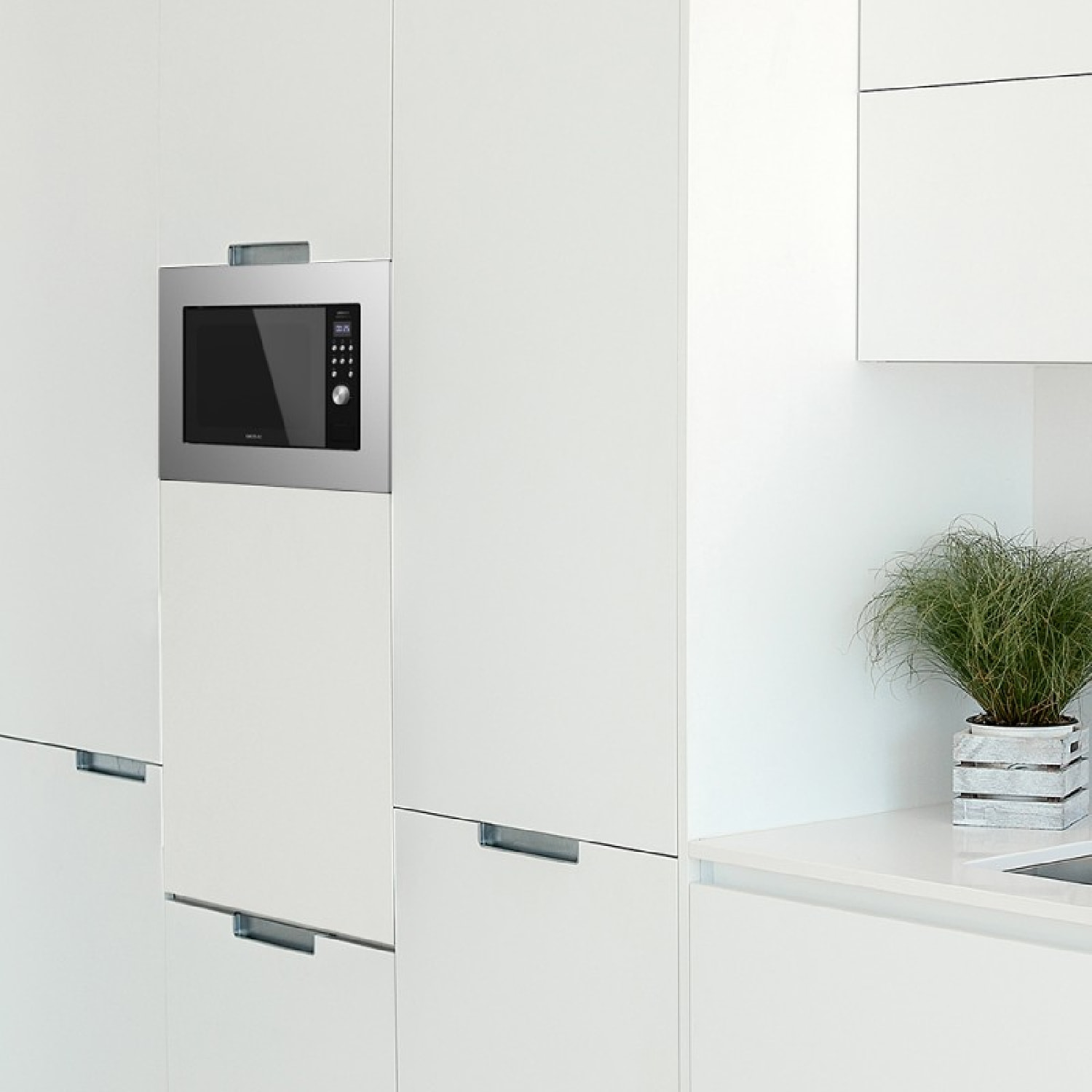 Microonde da incasso con piatto GrandHeat 2000 Built-in Steelblack Cecotec