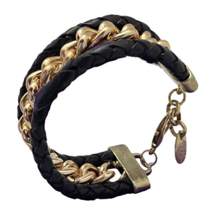 Pulsera canal en dorado