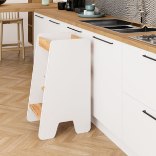 Torre Montessoriana Kitchen Helper Bianco e Quercia